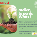Annulé : Atelier Tu perds watt