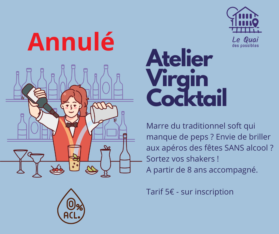Annulé //Atelier Virgin Cocktails : Préparez vos fêtes avec panache !
