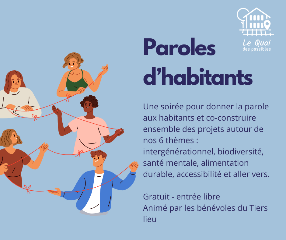 Soirée « Parole aux Habitants » – Construisons ensemble la programmation 2026 !