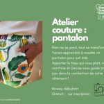 Atelier couture débutant - Pantalon ou sac