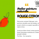 Atelier peinture naturelle - ROUGE CITRON