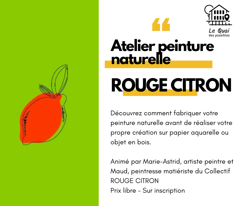 Atelier peinture naturelle - ROUGE CITRON