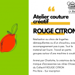 Atelier couture créatif - ROUGE CITRON