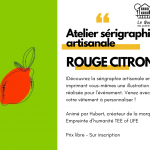 Atelier sérigraphie artisanale - ROUGE CITRON