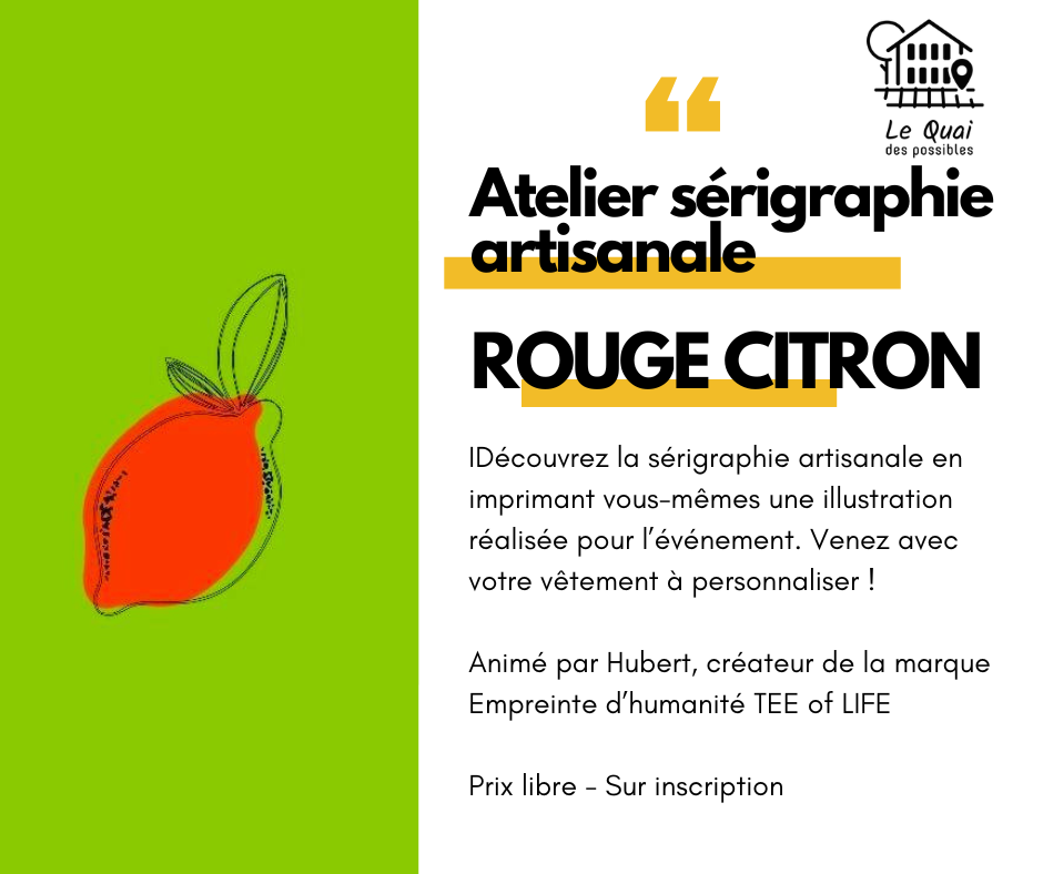 Atelier sérigraphie artisanale - ROUGE CITRON