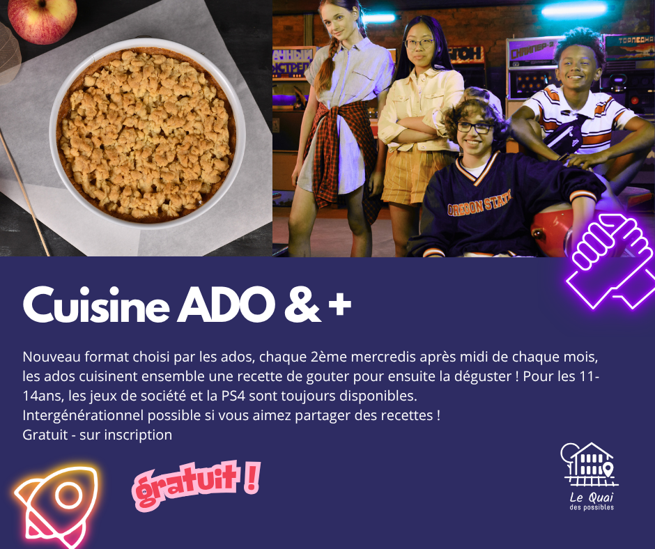 Atelier Cuisine Ado & + : Crumble